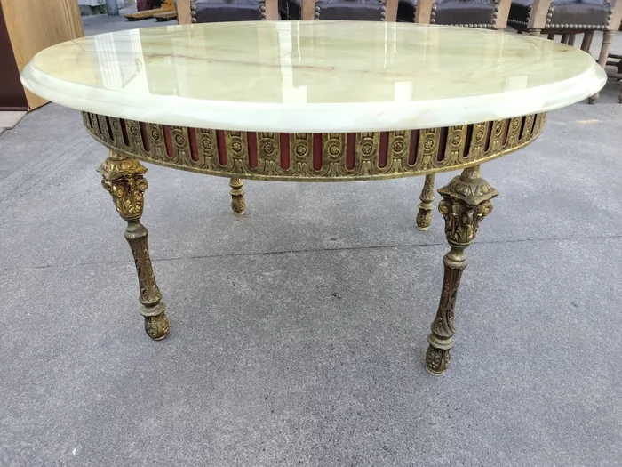 Salontafel marmer blad